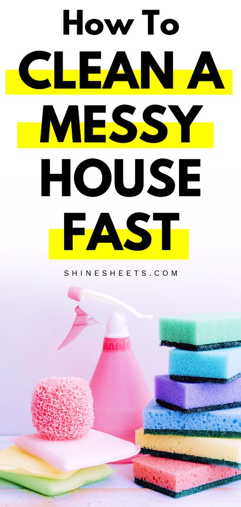 The constant cycle of clean and pristine to messy and chaotic can be exhausting, but there are ways to clean smarter rather than harder. Here are a couple of tips to clean your messy house fast! Because we all know that none of us have days on days to devote to tidiness… It’s super easy to get overwhelmed by the looming mess, but here’s the step by step instructions so you can tackle it in a manageable way! #cleaning #declutter #clean #home #cleaninghacks #homehacks #lifehacks Clean Messy House, Ways To Clean Your Room, Weekly Cleaning Plan, Deep Cleaning House, Cleaning Fun, Declutter Checklist, Messy House, Weekly Cleaning Schedule, Spring Cleaning Checklist