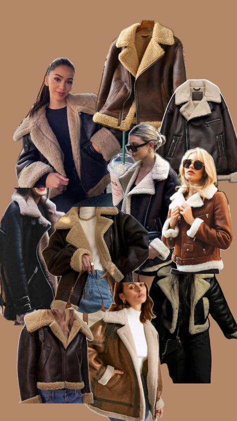 Fashion jackets collage Pilot Jacket Outfit, Pilot Jacket, Fluffy Jacket, Jacket Outfit, Collage