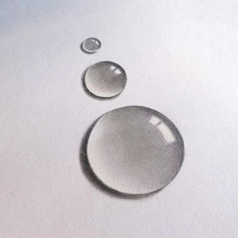 #drop #drawing #realistic #3d #water #art #tuto 3d Water Drop Drawing, 3d Realistic Drawing, Realistic Water Drawing, Water Droplet Drawing, Drop Drawing, Water Drop Drawing, Objects Drawing, Pen Sketches, Paradise Art