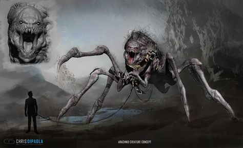 Arachnid Humanoid, Scifi Character, Alien Monster, Creature Artwork, Giant Monsters, Arachnids, Creature Concept Art, Visual Development, Creature Concept