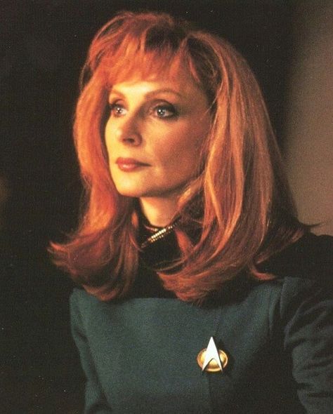 Marina Sirtis Star Trek, Gates Mcfadden Beverly Crusher, Gates Mcfadden, Beverly Crusher, Star Trek Tv Series, Dame Diana Rigg, Star Trek Crew, Star Trek Wallpaper, Deanna Troi