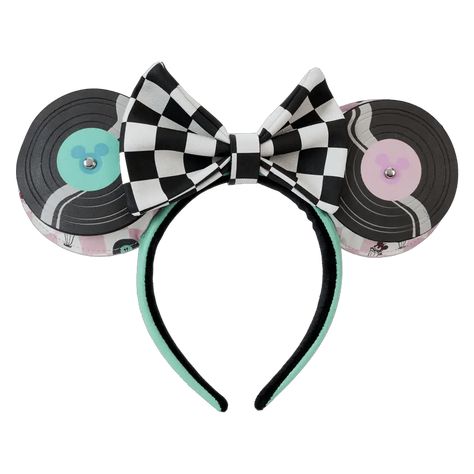 New Mickey And Minnie Date Night Loungefly Collection Coming Soon! 1950s Diner, White Spaces, Disney Theme Party, Retro Diner, Mouse Ears Headband, Cute Headbands, Loungefly Disney, Disney Ears, Minnie Ears