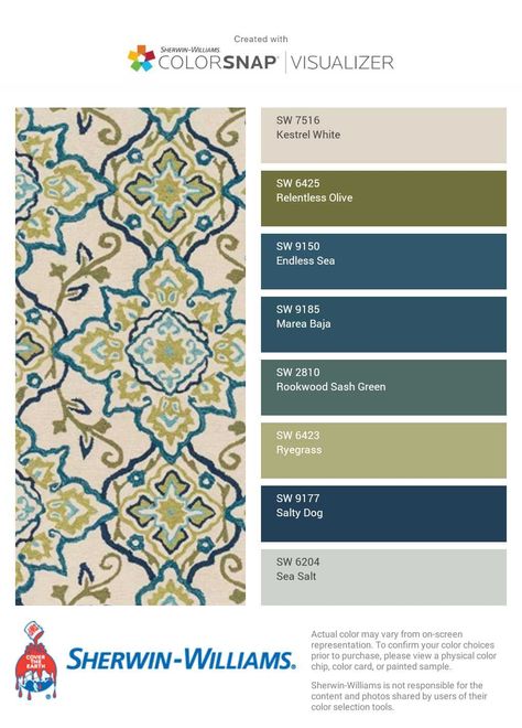 Baja Color Palette, Pacific Blue Color Palette, Sherwin Williams Marea Baja, Palladian Blue Complimentary Colors, Caribbean Blue Color Palette, Website Color Themes, Fav Color, House Color Palettes, Rag Rugs