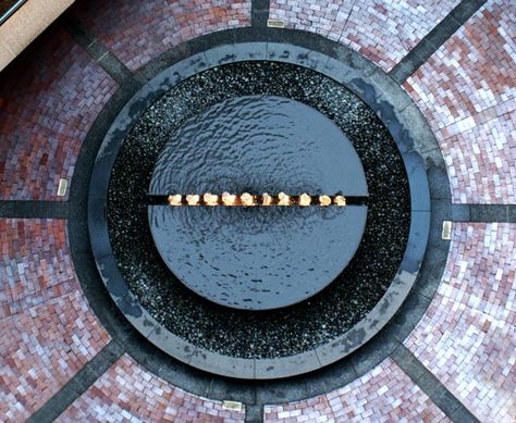 water feature Fountain Top View, Contemporary Water Feature, Growing Plants Indoors, Water Walls, Hotel Pool, Fire Features, Public Spaces, Outdoor Men, Water Feature