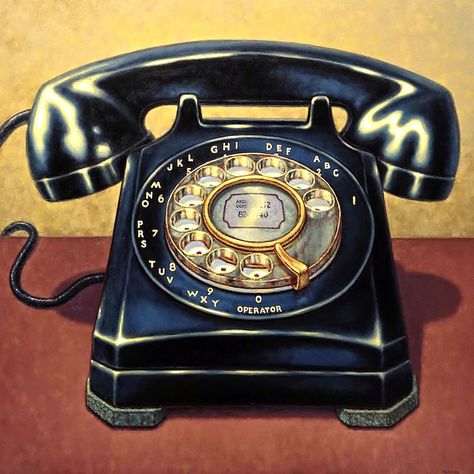 Unlisted Number by TR Colletta Vintage Camera Decor, Photo Realism, Impressive Art, Abstract Art Projects, Hyper Realistic Paintings, Digital Museum, Phone Art, Vintage Telephone, Image Archive