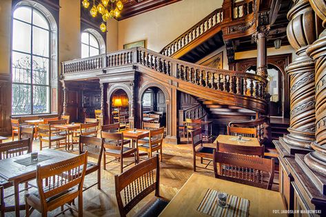 One of the World's Most Beautiful Castles is also a School for Wizards Castle School, Boarding School Aesthetic, Wizard School, School Interior, Wood Interior Design, Castles Interior, Two Worlds, Log Cabin Homes, House Outside Design