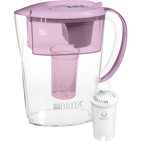 Drink healthier**, great tasting tap water with this Brita 6-cup Space Saver water pitcher. With the patented aeration technology, Brita cuts the taste and odor of chlorine to deliver great tasting water, and is certified to reduce copper, cadmium, and mercury impurities***. The Brita Space Saver water pitcher is made without BPA and features a flip top lid that makes refilling a breeze. Just a glance at the electronic filter indicator lets you know when it is time to change the Brita replacemen