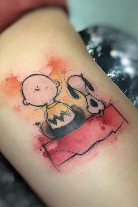 Charlie Brown Tattoo, Brown Tattoo, Phoenix Tattoo Feminine, Gang Tattoos, Snoopy Tattoo, Browning Tattoo, Bestie Tattoo, Dog Paw Tattoo, Paw Tattoo