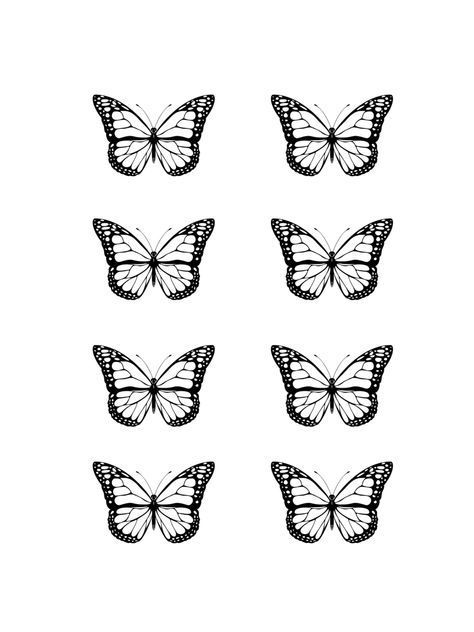 Butterfly Printable Black And White, Butterfly Drawing Printable, Butterfly Drawing Black And White, Black And White Butterfly Drawing, Butterflies Black And White, Black And White Butterflies, White Butterfly Tattoo, Black White Butterfly, Indie Tattoo