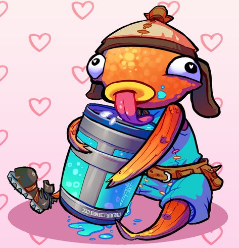 Being on land so much made Fishstick thirsty. So I drew him trying to drink a chug :D via /r/FortNiteBR Game Wallpaper Iphone, Epic Games Fortnite, Gamer Pics, Best Gaming Wallpapers, Video Game Fan Art, Gaming Wallpapers, Game Logo, Epic Games, Video Game Art