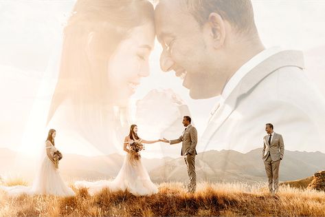 23 Storytelling Double Exposure Wedding Photos - Praise Wedding Poses For Photography, Double Exposure Photo, Wedding Reception Planning, Double Exposure Photography, Pre Wedding Photoshoot Outdoor, Creation Photo, Stylish Photo, Pre Wedding Poses, Wedding Picture Poses