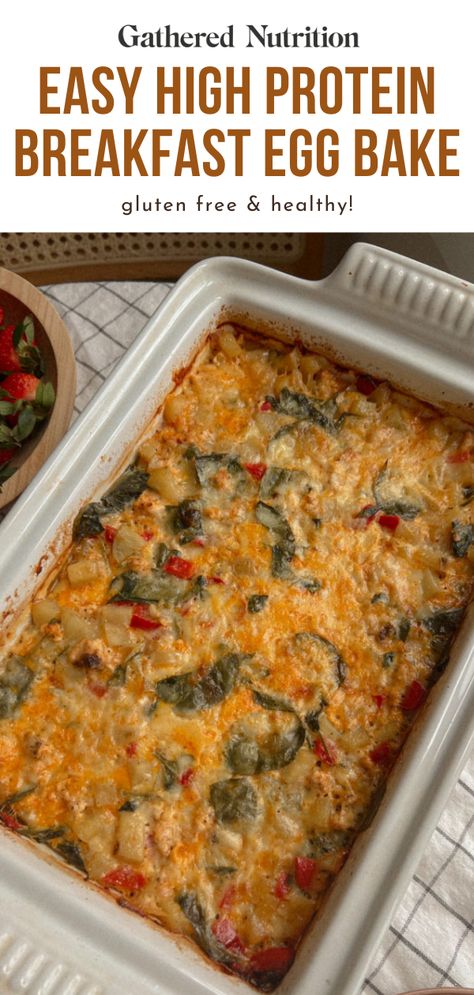 Healthy High Protein Egg Bake, Baked Egg Meal Prep, Meal Prep Egg Casserole, Macro Friendly Egg Casserole, Protein Breakfast With Eggs, Healthy Egg Bake Meal Prep, Breakfast Bake Meal Prep, Egg Scramble Bake, Egg Casserole Meal Prep