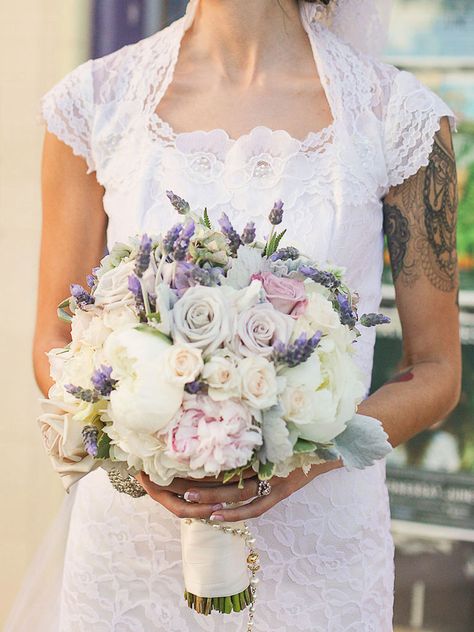 Got your color scheme figured out but now you need the right blooms? Check out our 16 favorite purple wedding bouquet ideas and the best flowers in hue. Wedding Bouquets Purple, Wedding Flower Guide, Purple Wedding Bouquets, Modern Wedding Flowers, Dusty Rose Wedding, Rose Wedding Bouquet, Purple Wedding Flowers, Dusty Miller, Wedding Flower Inspiration