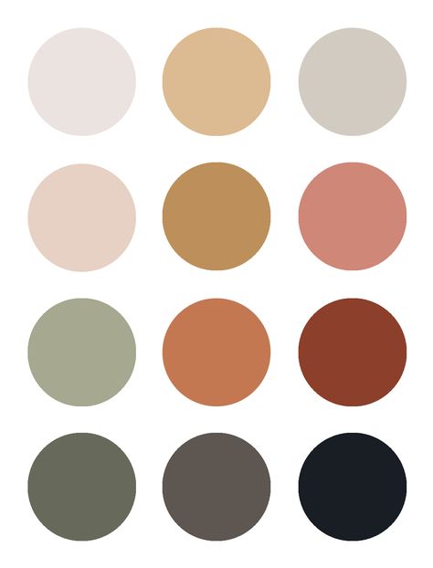 Muted Nature Color Palette, Dark Earth Tones Wedding, Terracotta And Gray Color Palette, Muted Tones Wedding, Earth Tones Color Scheme, Earth Tone Swatches, Light Earth Tones Palette, Rich Earth Tone Color Palette, Earthy Summer Color Palette