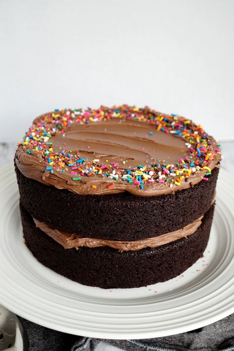 easy chocolate cake - Vegan Baking Basics | The Baking Fairy Easiest Chocolate Cake, Chocolate Cake Vegan, Quick Chocolate Cake, Basic Chocolate Cake, Choc Cake, Peanut Butter Cupcakes, Simple Pantry, How To Make Frosting, Christmas Recipes Appetizers