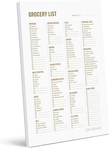 Grocery List Organization, Shopping List Notepad, Shopping Checklist, Food Shopping List, Floral Magnets, Canned Foods, Rice Snacks, Butter Coffee, Shopping List Grocery