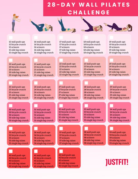 28-Day Wall Pilates Challenge: Build Muscles and Lose Weight Wall Pilates Workout 28 Days, 28 Pilates Challenge, Wall Pilates Free Plan, 28 Day Pilates Challenge Free, 28day Wall Pilates Challenge Free, 30 Days Wall Pilates Challenge, Wall Pilates Workout 30 Day Challenge, 28 Days Wall Pilates Challenge Free, Wall Pilates Plan