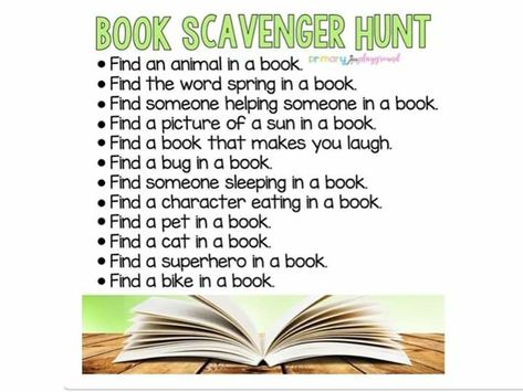 Instagram Activities, Book Scavenger, Book Scavenger Hunt, Kids Songs With Actions, Library Activities, Scavenger Hunt For Kids, Scavenger Hunts, Indoor Activities For Kids, Book Fair