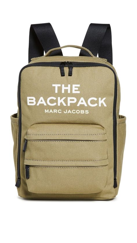 Marc Jacobs Women's The Backpack, Slate Green, One Size Marc Jacobs Backpack, Marc Jacob Backpack, Slate Green, Parsons School Of Design, Fabric Canvas, Canvas Backpack, Color Collection, Retail Packaging, Print Logo