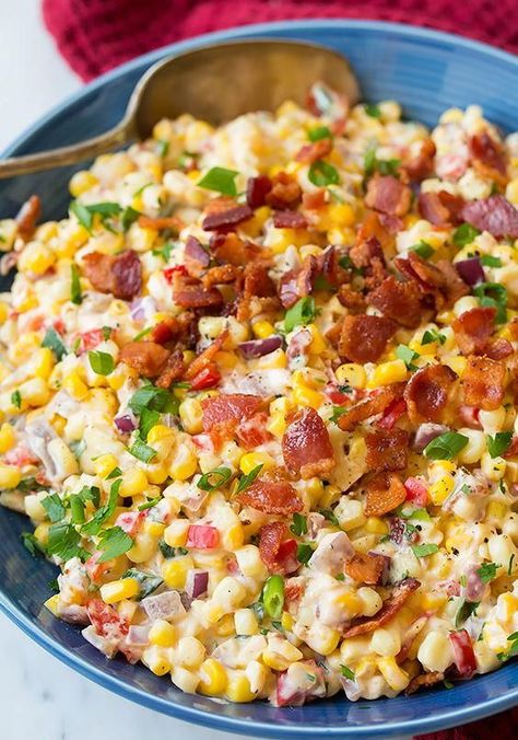 Confetti Corn, Thanksgiving Diner, Corn Recipes Side Dishes, Slow Cooker Creamed Corn, Corn Side Dish, Best Thanksgiving Side Dishes, Thanksgiving Recipes Side Dishes, Corn Salad, Corn Recipes