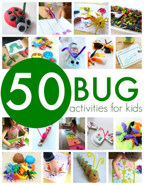 50 Bug Activities for Kids - No Time For Flash Cards Bug Activities Preschool, Bug Activities For Kids, Bug Activities, Insects Preschool, Bugs Preschool, Insect Activities, Insect Crafts, Insects Theme, Bug Crafts