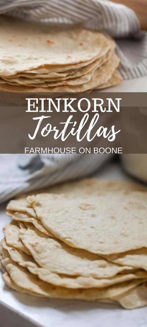 Sourdough Tortilla, Sourdough Tortillas, Einkorn Sourdough, Einkorn Bread, Soft Tortillas, Farmhouse On Boone, Einkorn Recipes, Einkorn Flour, Homemade Gnocchi