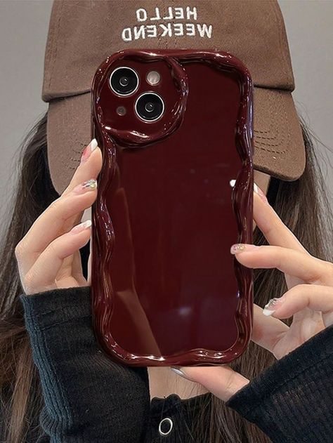 One Electroplated TPU Phone Case Compatible With IPhone 11 12 13 14 15 Pro Max,  FeelI discovered amazing products on SHEIN.com, come check them out! Iphone 15 Pro Max Phone Case, Cases Iphone, Red Aesthetic, Iphone 13 Pro, Amazing Products, Iphone 11, Phone Case, Iphone Cases, Phone Cases