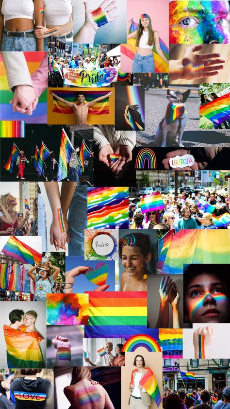 Lgbtq+ Pride Month Collage Lgbtq Collage, Queer Collage, Lgbtq Wallpaper, Lgbtq Icons, Pride Quotes, Pride Stuff, Decoration Pictures, Rainbow Butterflies, Non Binary Pride