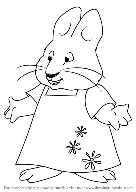 Max And Ruby, Alice Tea Party, Cartoon Coloring Pages, Cartoon Tv, Step By Step Drawing, Art Inspiration Drawing, Coloring Pictures, Learn To Draw, Coloring Sheets