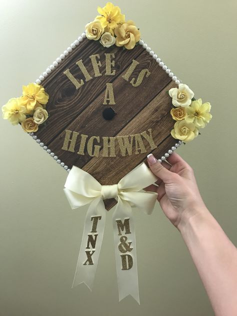 country graduation cap bow flowers wooden pearls western Country Music Graduation Cap, Country Grad Caps, Softball Graduation Cap, Graduation Cap Western, Country Grad Cap Ideas, Western Cap Decoration Graduation, Country Graduation Cap Designs, Western Graduation Cap Designs, Western Graduation Cap Ideas