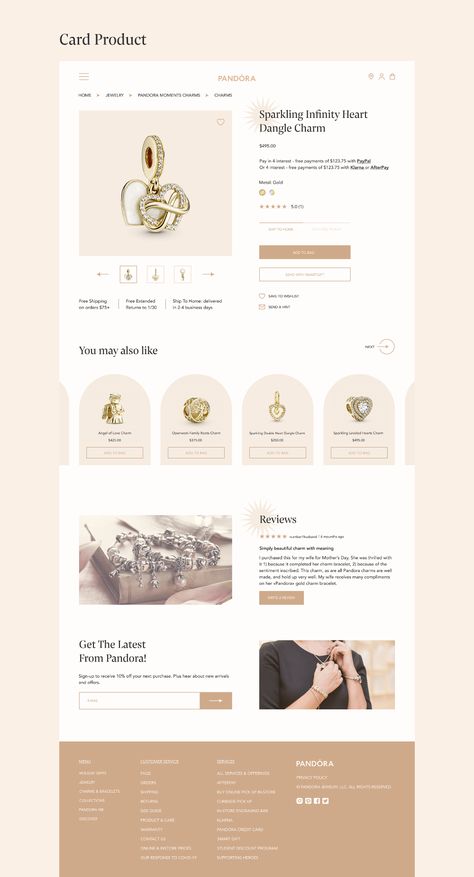 Pandora e-commerce redesign on Behance Pandora Story, Jewelry Website Design, Website Design Templates, Jewelry Store Design, Email Template Design, Ui Design Website, Webpage Design, Portfolio Web Design, Website Design Layout