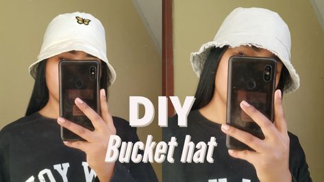 Como hacer bucket paso a paso Homemade Bucket Hat, How To Sew Bucket Hats, Bucket Hat Patron, Handmade One-size Bucket Hat With Short Brim, Cheap Handmade One-size Bucket Hat, Diy Bucket Hat, Diy Bucket, Hat Tutorial, Square Sunglasses Women