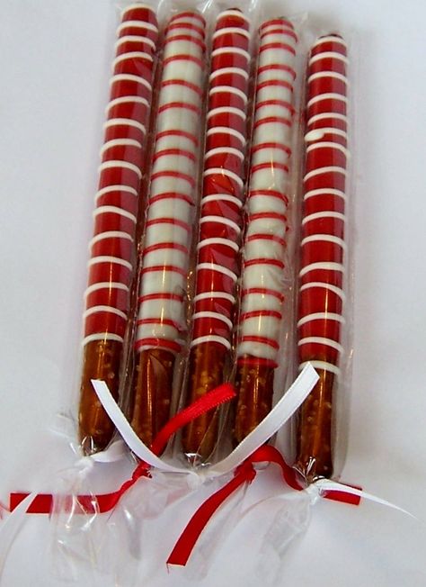 Chocolate Dipped Pretzel Rods | DOZEN Chocolate Covered Pretzel Rods -- SALE -- ... | Pretzel Rods White Pretzels, Winter Snacks, Covered Pretzel Rods, White Chocolate Covered Pretzels, Lemon Biscuits, Christmas Pretzels, Dipped Pretzel Rods, Pretzel Treats, Chocolate Covered Pretzel