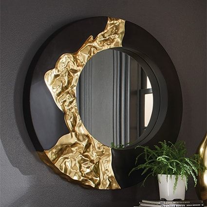 Mercury Mirror, Round Mirror Decor, Aesthetic Interior Design, Drawing Room Decor, Mirror Wall Bedroom, Phillips Collection, Living Room Mirrors, Modern Mirror, Modern Accents