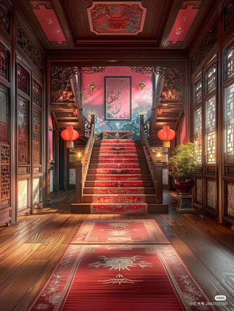 Traditional Chinese Room, Ancient Chinese Room, Chinese Palace Interior, Japanese Castle Interior, Traditional Chinese House Interior, Japanese Palace, Traditional Chinese House, Chinese Pavilion, Chinese Room