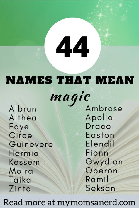 Magic Last Names, Names For Magical Schools, Magical Last Names For Characters, Names That Mean Magic, Fantasy Names That Mean Fire, Unique Names For Girls, Magician Names, Interesting Names, Welsh Names