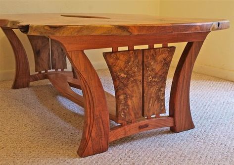 Custom Made Live Edge Mesquite Coffee Table Handmade Wood Furniture, Handmade Coffee Table, Wood Table Design, Live Edge Furniture, Live Edge Coffee Table, Live Edge Dining Table, Log Furniture, Table Cafe, Live Edge Wood