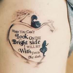 Disney Inspired Tattoos, Friend Tattoos Small, Alice In Wonderland Tattoo, Alice And Wonderland Tattoos, Matching Best Friend Tattoos, Tattoos Meaningful, Bestie Tattoo, Dibujos Tattoo, Wonderland Tattoo