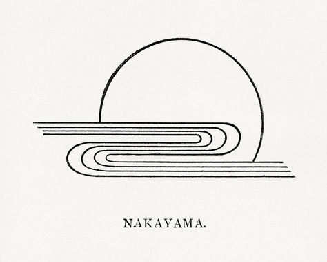 Nakayama, rising sun & river illustration. Public domain image from our own original 1884 edition of The Ornamental Arts Of Japan. Digitally enhanced by rawpixel. | free image by rawpixel.com Rising Sun Illustration, Japon Tattoo, Cloud Diagram, River Illustration, Image Cloud, Sun Illustration, Rising Tide, Japanese Illustration, Cloud Drawing