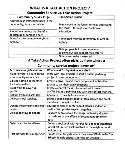 Take Action Projects For Juniors, Daisy Take Action Project Ideas, Outdoor Journey Take Action Project, Brownie Journey, Junior Badges, Junior Girl Scout Badges, Girl Scout Silver Award, Cadette Badges, Girl Scout Promise