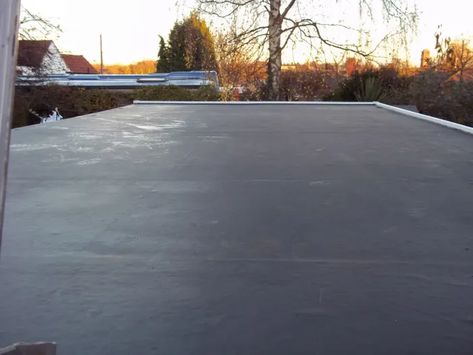 Which Is The Best Flat Roof System, Felt, EPDM Rubber or Fibreglass / GRP? Flat Roofing Systems Compared - HubPages Fibreglass Flat Roof, Flat Roof Covering, Flat Roof Materials, Grp Roofing, Epdm Rubber Roofing, Flat Roof Systems, Flat Roof Design, Dormer Bungalow, Rubber Roofing