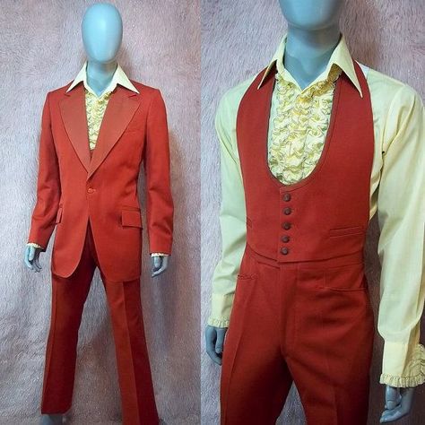 Roaring 20s Prom Outfit Men, Formal 70s Fashion, 70s Prom Outfits Men, 80s Formal Fashion Men, Mens 60s Outfits, 70s Prom Suit, 70s Fashion Colorful, 70s Formal Wear, 70s Formal Fashion