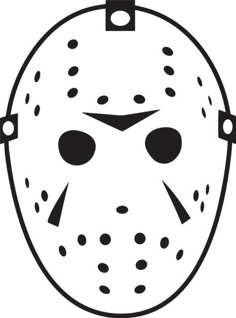 Jason Voorhees Drawing, Friday The 13th Movie, Friday The 13th Jason, Jason Mask, Svg Horror, Pumpkin Mask, Cricut Halloween, Dark Soul, Horror Movie Characters