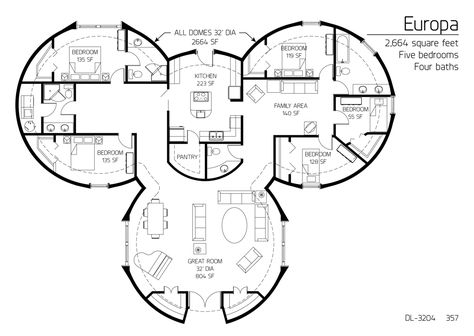 2,664 square feet Five bedrooms Four baths Grain Bin House, Monolithic Dome Homes, Round House Plans, Silo House, Earth Bag Homes, Geodesic Dome Homes, Earth Sheltered, Dome Home, Cob House