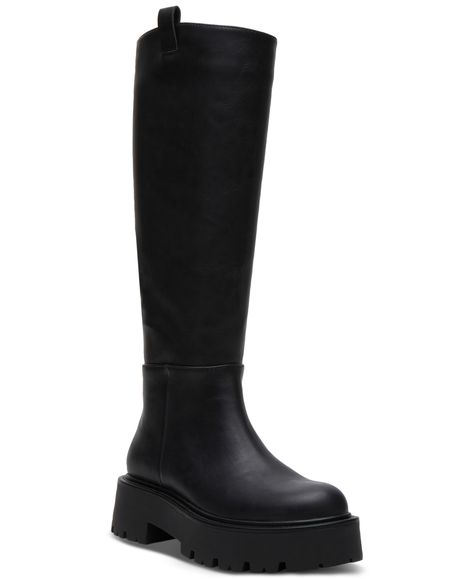 Stylish Winter Boots, Knee High Boots Flat, Black High Boots, Lug Sole Boots, Black Knee High Boots, Black Boots Tall, Trending Boots, Boots Knee, Black Knees