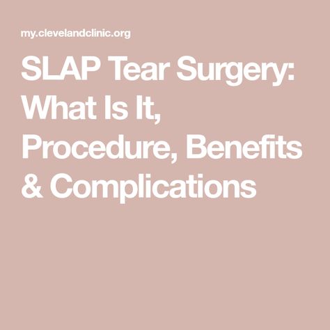 SLAP Tear Surgery: What Is It, Procedure, Benefits & Complications Labrum Tear Shoulder Recovery, Slap Tear Shoulder, Shoulder Surgery Recovery, Torn Labrum, Shoulder Problem, Arm Sling, General Anaesthesia, Shoulder Surgery, Light Exercise