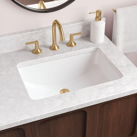 21" Myers White Rectangular Porcelain Undermount Bathroom Sink Bathroom Color Palette, Clawfoot Tub Shower, Porcelain Sinks, Pedestal Tub, Corner Toilet, Console Sink, Console Sinks, Undermount Bathroom Sink, Vessel Sink Faucet