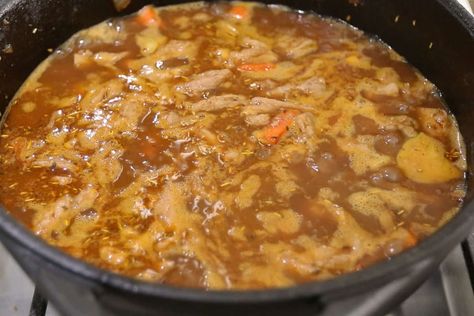 This crowd-pleasing Vegan Beef Stew is made with a full-bodied broth, tender vegan Vegan Beef Stew, Vegan Beef, Prevent Food Waste, Vegan Stew, Meat Substitutes, Cozy Meals, Vegan Soups, Beef Stew Recipe, Crusty Bread