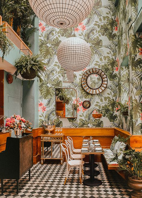 Most Instagrammable San Francisco Restaurants to Visit Leos Oyster Bar, Bay Area Photography, Sf Restaurants, San Francisco Bars, Tropical Interior Design, Rustic Vintage Decor, Tropical Interior, San Francisco Restaurants, Oyster Bar