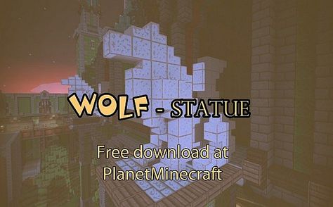 Free to download small statue! Statue Minecraft, Wolf Statue, Minecraft Wolf, Statue Design, Small Statue, Minecraft Map, Not Talking, Minecraft Blueprints, Minecraft Crafts